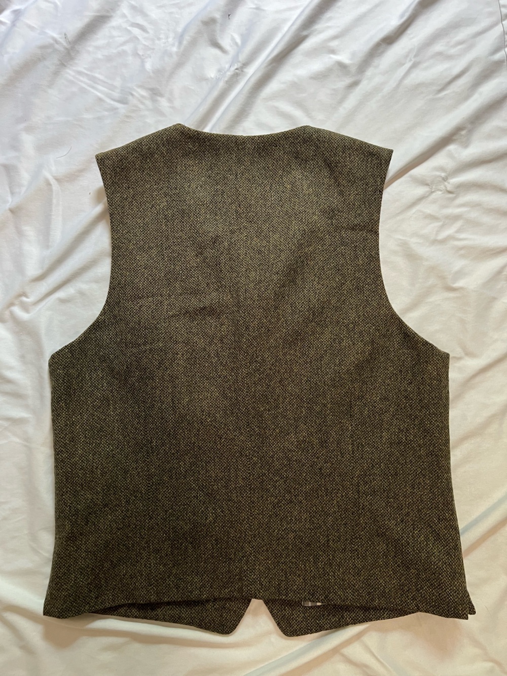 Jos. A. Bank Brown Tweed Vest with Navy Accents - Picture 4 of 4